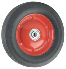 8" Heavy Duty Solid Rubber Tire With Steel Hub Wheel Barrel