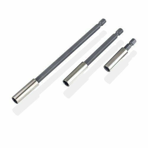 3pc Magnetic Drill Bit Holder Extension Holder Set 3 4 6 Quick Change  1/4 Hex Shank, TAIB81