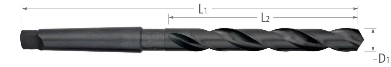 15/64" HSS 1MT Taper Shank Drill Bit