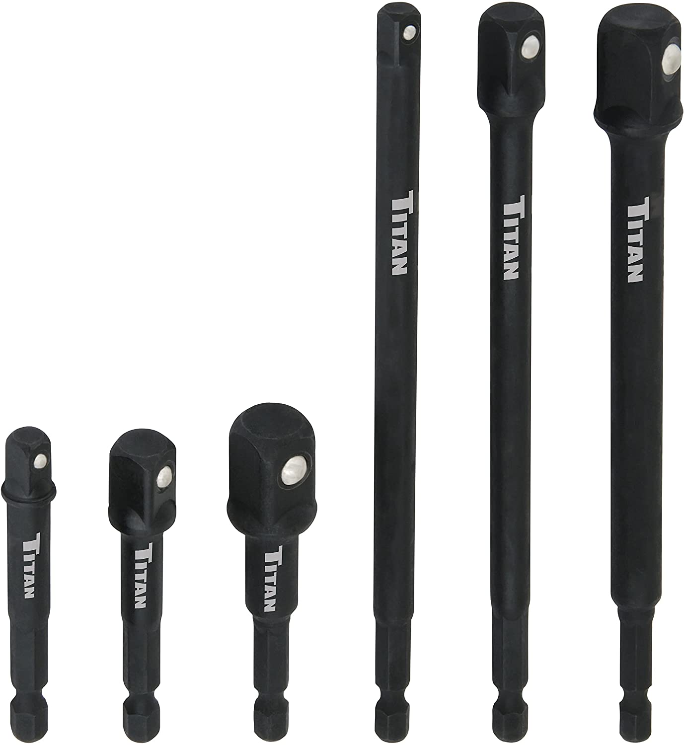 TITAN 6 pc Socket Adaptor Set Size & Fit Guide 