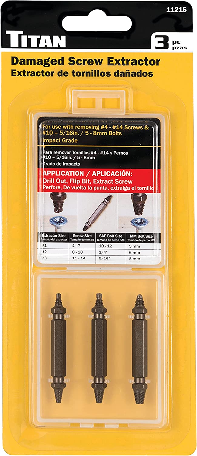 3 Pc. Damaged Screw Remover Set by TITAN 1
