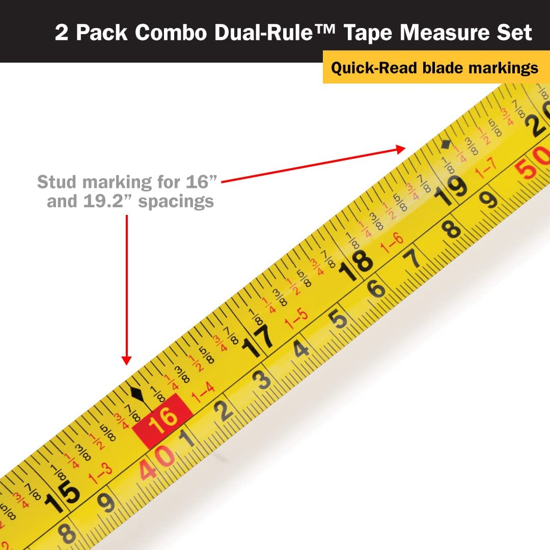 2 Pc. Dual-Rule Tape Measure Set by TITAN 1