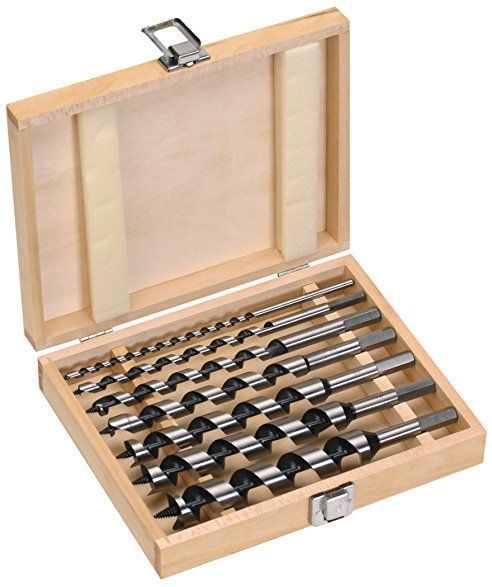 7 pc Deluxe Auger Bit Set Sizes: 1/2" to 1" Hex Shank