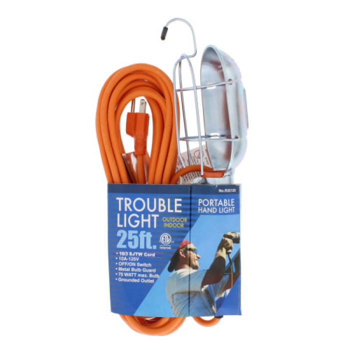 25ft Trouble Light With Metal Cage 1