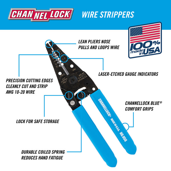 6" Wire Stripper Cutter by CHANNELLOCK  1
