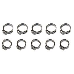 MH-6 Size: 1/4"-13/16" Hose Clamps Sold in Lots of 10 Stainless Steel band American Made 1