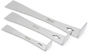 TITAN 3 PC STAINLESS STEEL PRY BAR SCRAPER SET