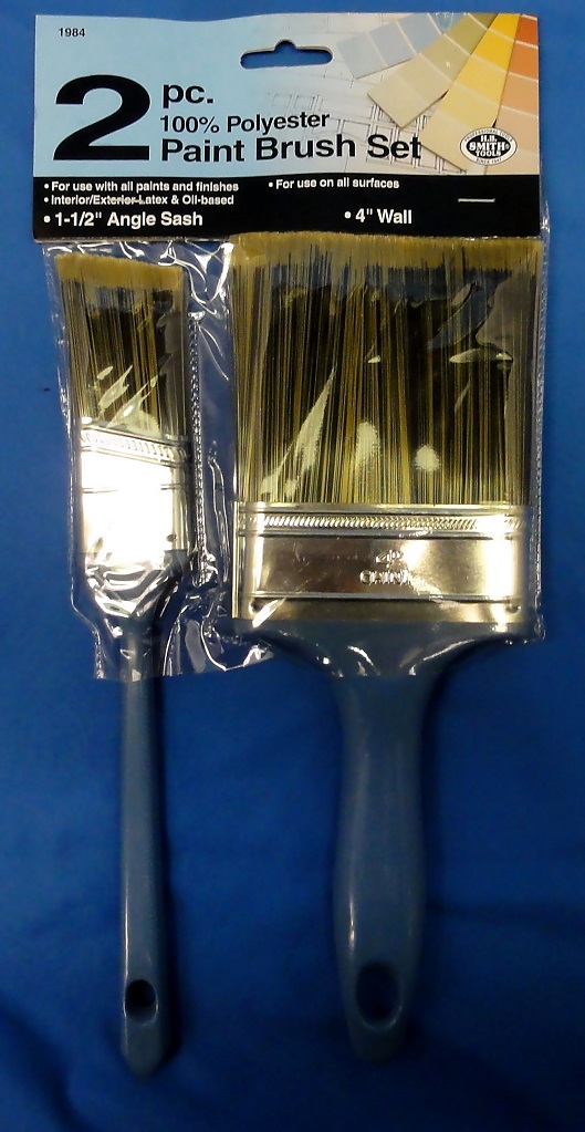 1984 2 pc Paint Brush Set sizes: 1 1/2" & 4"
