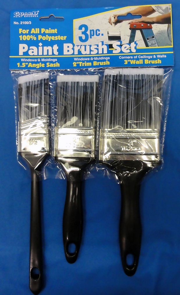 2100 3 pc Paint Brush Set 1 1/2",2" & 3"