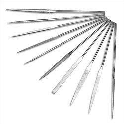 10PC DIAMOND NEEDLE FILE SET 180 GRIT 5 3/4" LONG