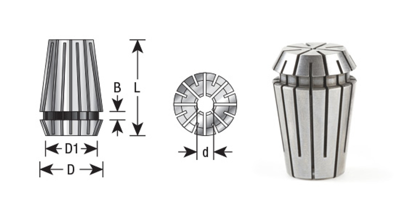 1/2" ER20 PRECISION SPRING COLLET 2