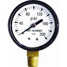 APG-1 1/4"NPT AIR PRESSURE GAUGE 0-200 PSI (bottom drop)