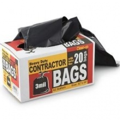 42 Gallon Contractors Bags 2.5 Mil 32" x 50" 20 Bags per box