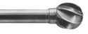 SD-5-NF 1/2" x 1/2" x 2 13/64" Ball Shape NF Carbide Burr For Aluminum 1/4" Shank Made in U.S.A.