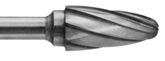 SF-1-NF 1/4" x 3/4" x 2" Tree Shape Radius End NF Carbide Burr For Aluminum 1/4" Shank Made in U.S.A.