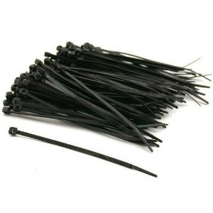 4" BLACK NYLON CABLE TIES (100 PC PER BAG)