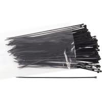 8" BLACK NYLON CABLE TIES (100 PC PER BAG)