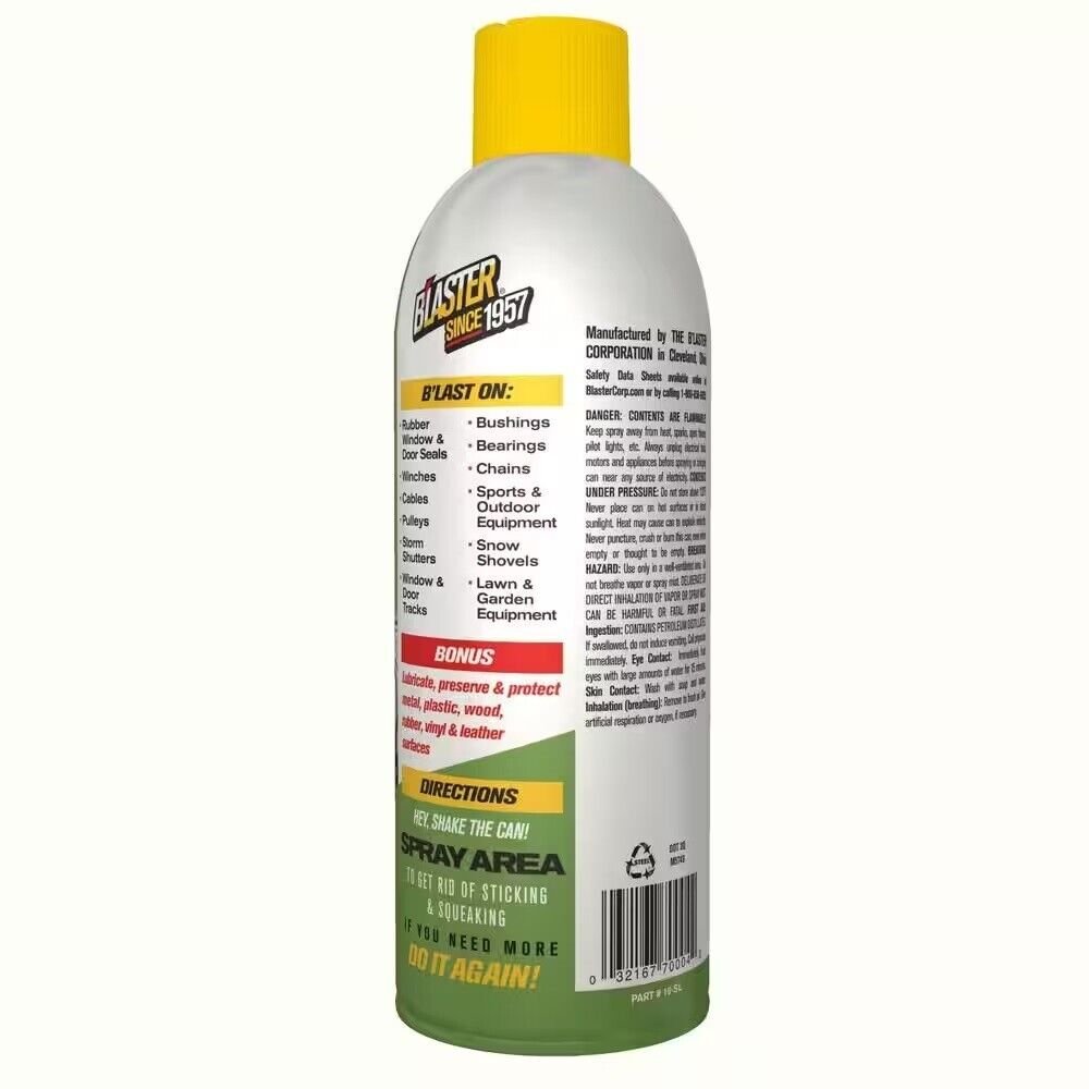 Blaster Industrial Strength Silicone Lubricant Spray, 11 oz. 2