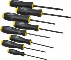 BONDHUS 8PC. BALLDRIVER SCREWDRIVER SET SAE 7/64" TO 5/16"