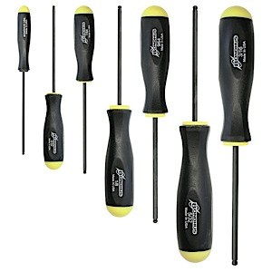 BONDHUS 7PC. BALLDRIVER SCREWDRIVER SET SAE SIZES: 5/64" TO 3/16"