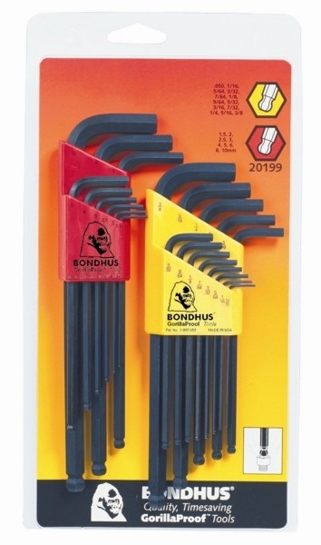 BONDHUS 22 Pc. COMBO HEX KEY SET