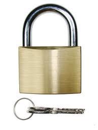 0504 1 1/2" Solid Brass Padlock (with two keys)