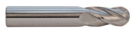 R-44 2 Flute Ball End Mill 1 3/8" Flute Dia. x 1 1/4" Shank Dia. x 2 1/2" Flute length x 5" Overall Length Right hand Cut, Righ Hand Spiral, Heavy Duty