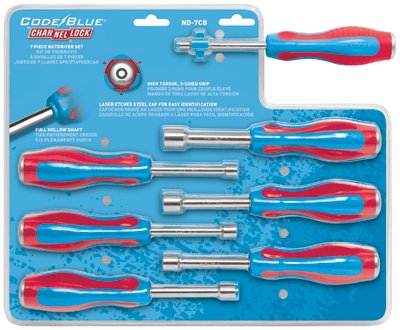 CHANNELLOCK Code Blue Nut Driver Set Sizes: 11/32" to 7/16"