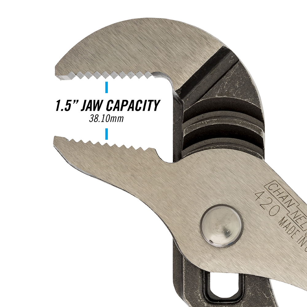 CHANNELLOCK 9.5-INCH STRAIGHT JAW TONGUE & GROOVE PLIERS Size & Fit Guide 