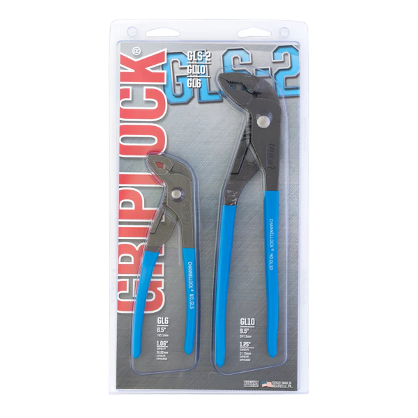 2PC GRIPLOCK TONGUE & GROOVE PLIERS SET (GLS-2) 1