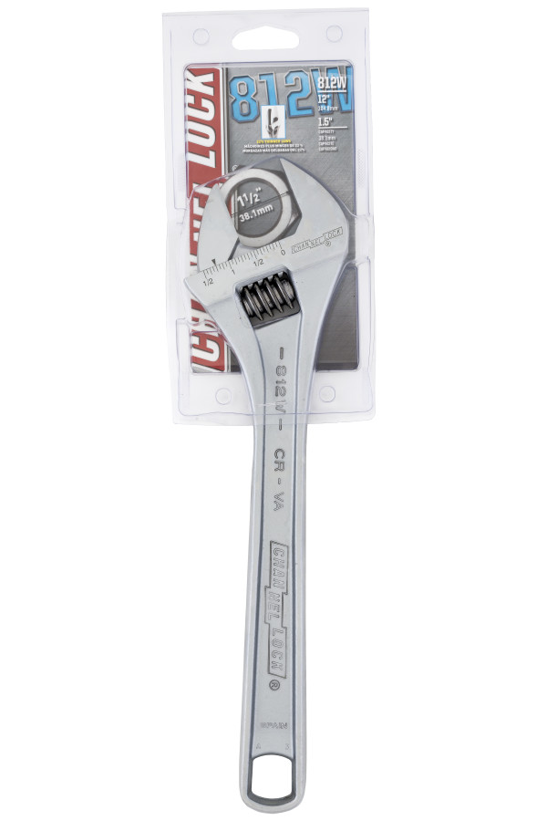 CHANNELLOCK 12" Adjustable Wide Chrome Wrench 1