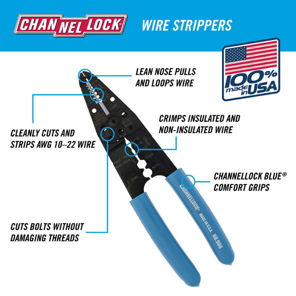 8" WIRE STRIPPER by CHANNELLOCK 1