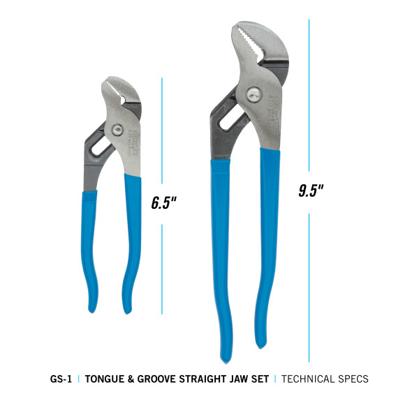 CHANNELLOCK 2 Pc.TONGUE & GROOVE PLIERS SET