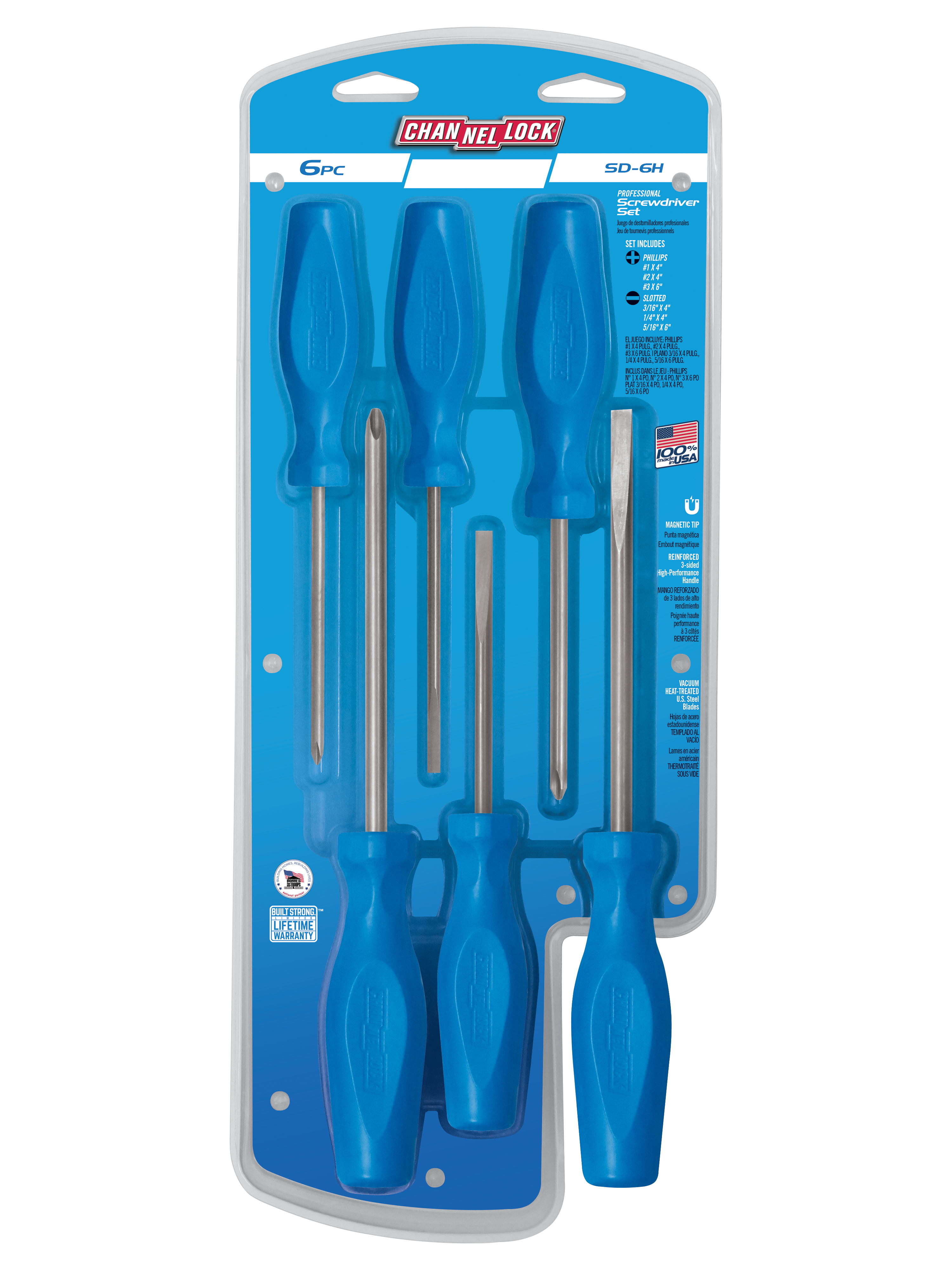 Channellock 6 pc Screwdriver Set Made in U.S.A. 2