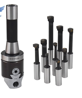 2" BORING HEAD WITH R8 SHANK & 9 Pc. CARBIDE BORING BARS 2