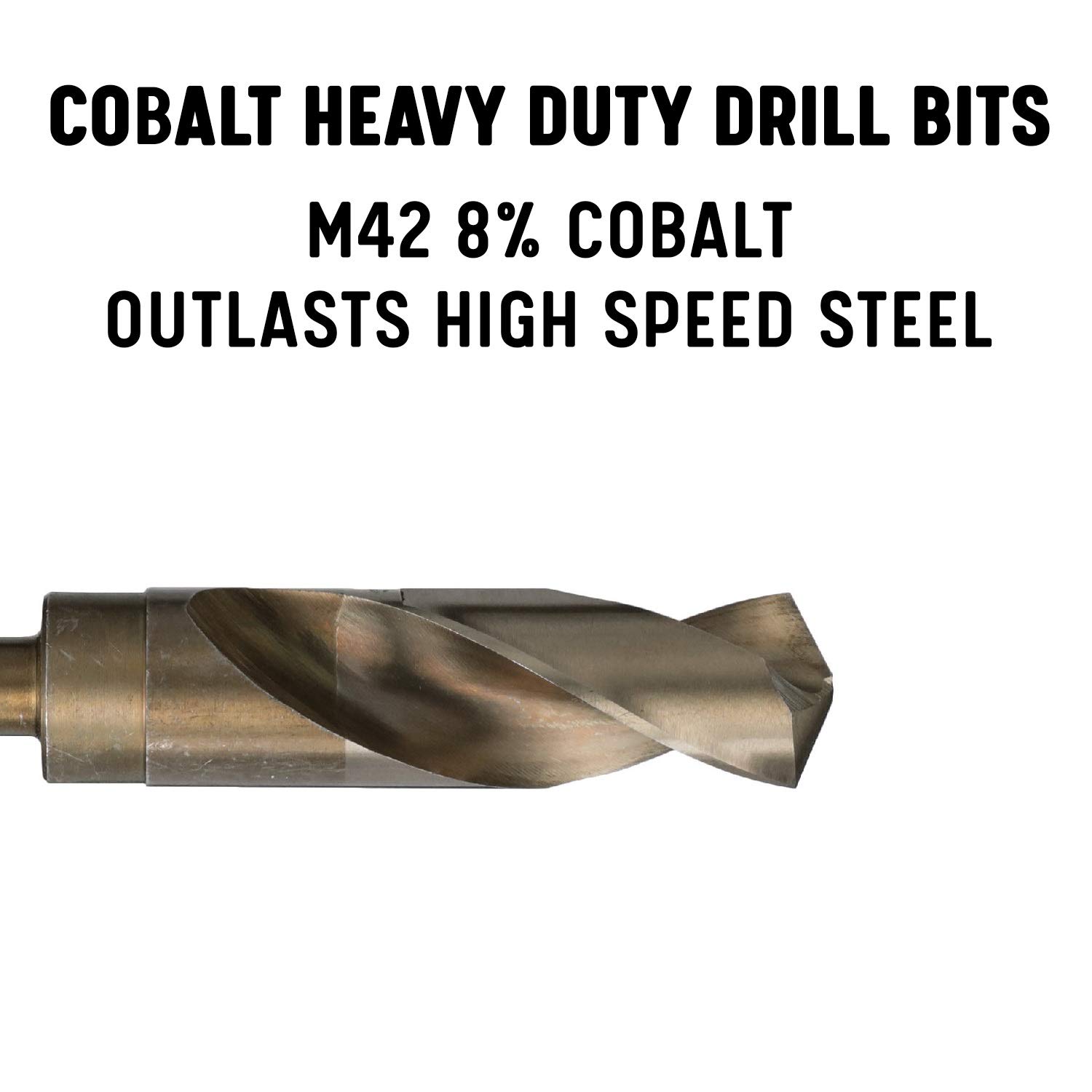 1-1/4"  Reduced Shank Cobalt Masonry Drill Bit with 1/2" Shank 3