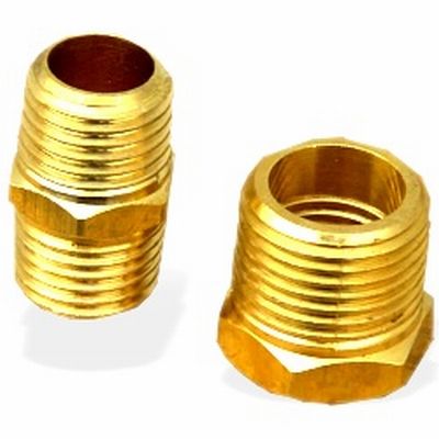 2 Pc. 1/4" NPT Solid Brass Connector