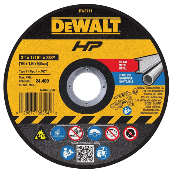 DeWALT 3" Bonded Cutting Wheel