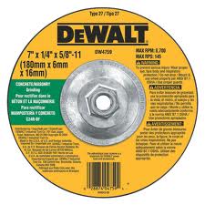 Dewalt DW4551 Type 27 Masonry Grinding Wheel 4.5″ x 1/4″ x 5/8″-11