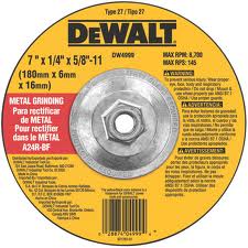 DeWALT 9" Dia. x 1/4" Size x 5/8-11"(With Hub) Arbor Metal Depressed Center Wheels 6,600 RPM Type A24R