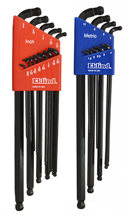 EKLIND 22 pc Combination Double Ball Hex L Key Set Metric and SAE 2