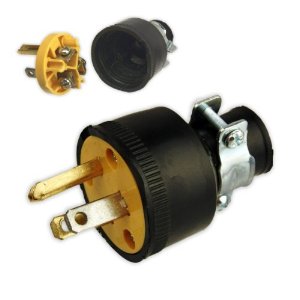 Heavy-Duty 3-Prong Replacement Male Electrical Plug