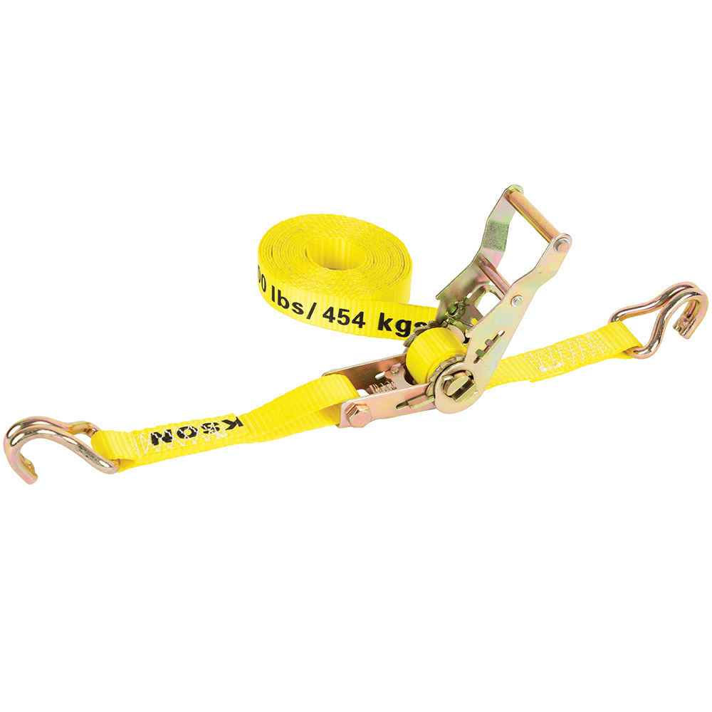 1" x 15' RATCHET TIE DOWN W/ J HOOKS by ERICKSON 2