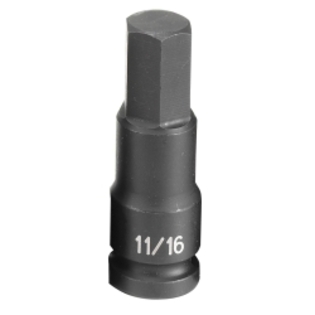 GREY PNEUMATIC 11/16" HEX 1/2" DR. IMPACT HEX DRIVER