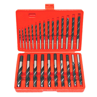25PC. HSS BRAD POINT DRILL SET 1/8" TO 1/2" In 1/64THS 3/8" SHANK MOLDED STORAGE CASE