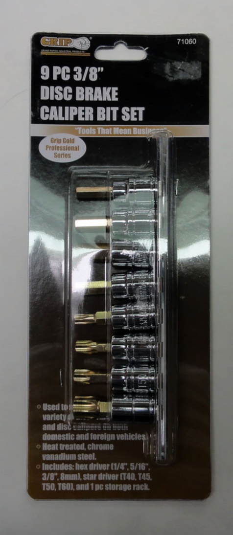 9 Pc 3/8" drive Disc Brake Caliper Bit Set by GRIP