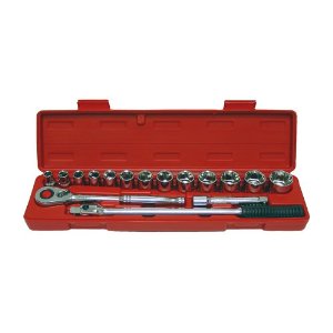 GRIP  17 PC 1/2" DRIVE METRIC PROFESSIONAL CHROME SOCKET SET 10MM TO 27MM