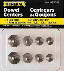 GENERAL 8 pc. Dowel Centers 1/4" to 1/2" Made in U.S.A.