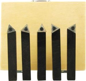5 pc. 5/8" Shank Indexable Carbide Turning Tool Set (inserts included)