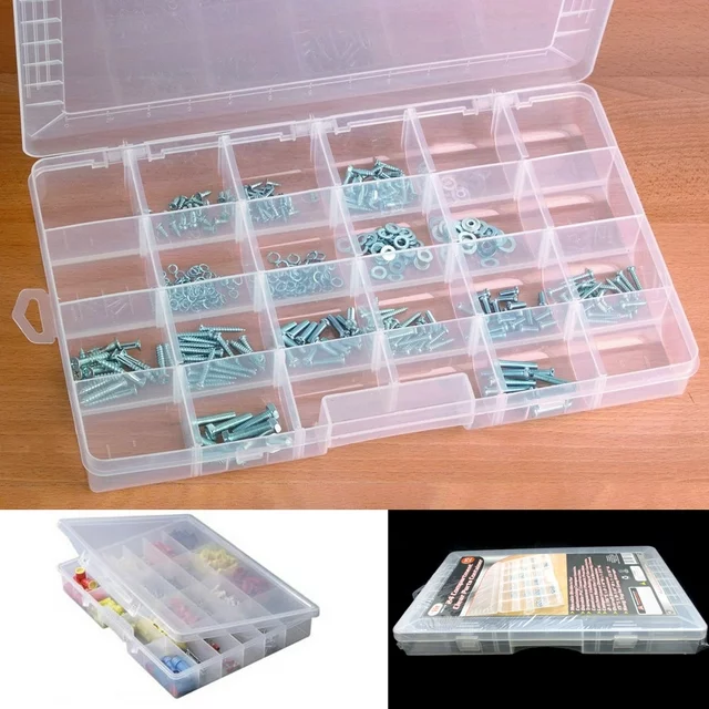 24 Compartment Organizer Plastic Storage Container